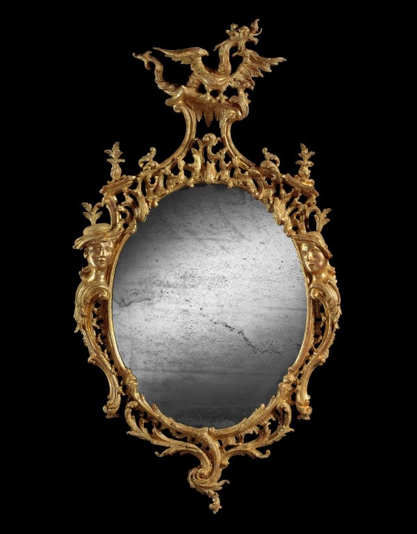 A GEORGE III GILTWOOD MIRROR , English, circa 1765