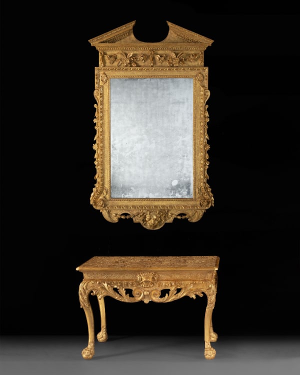 THE HOWTH CASTLE PIER MIRRORS AND GESSO TABLES, Irish, circa 1740