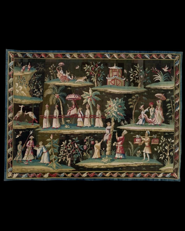 A GEORGE I SOHO TAPESTRY BY JOHN VANDERBANK