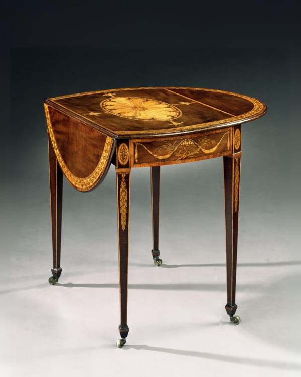 A GEORGE III PEMBROKE TABLE BY GEORGE SIMSON