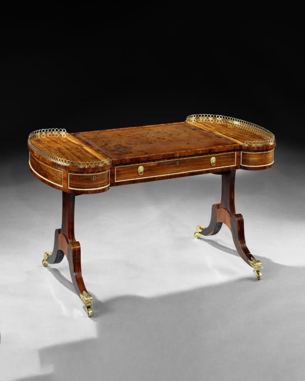 A REGENCY ROSEWOOD WRITING TABLE, English, circa 1810