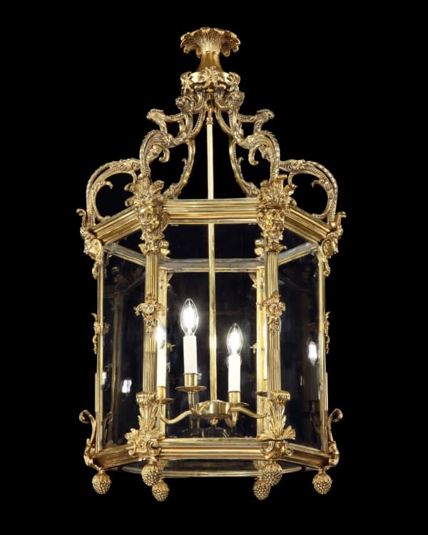 A REGENCY BRASS HALL LANTERN, English, circa 1820