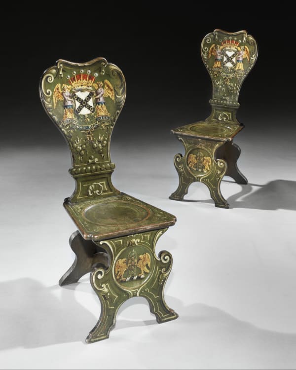 THE SUTTON SCARSDALE HALL CHAIRS, English, circa 1730