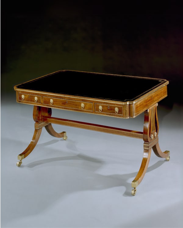 A REGENCY ROSEWOOD WRITING TABLE, English, circa 1810