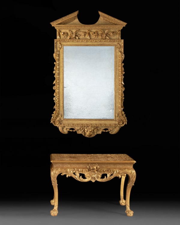 THE HOWTH CASTLE PIER MIRRORS AND GESSO TABLES, Irish, circa 1740