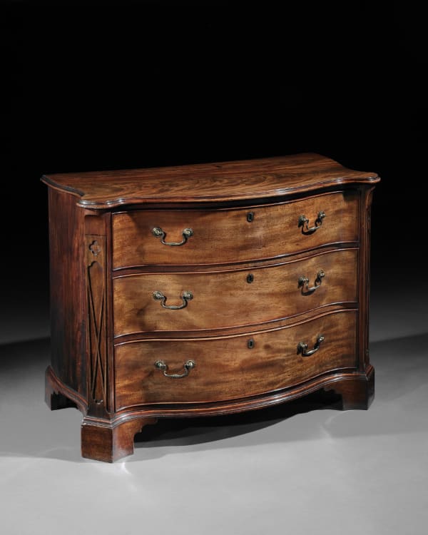 A PAIR OF GEORGE III MAHOGANY CHESTS OF DRAWERS , English, circa 1770