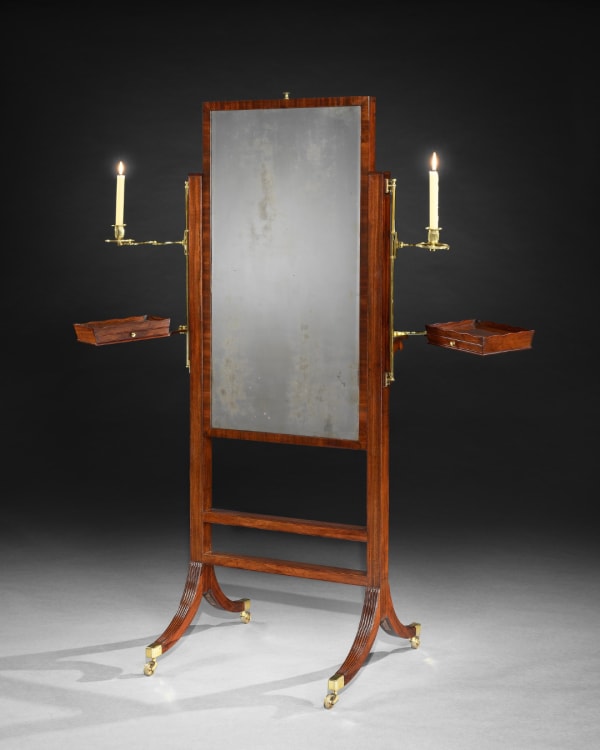 A REGENCY CHEVAL MIRROR ATTRIBUTED TO GILLOWS, English, circa 1815