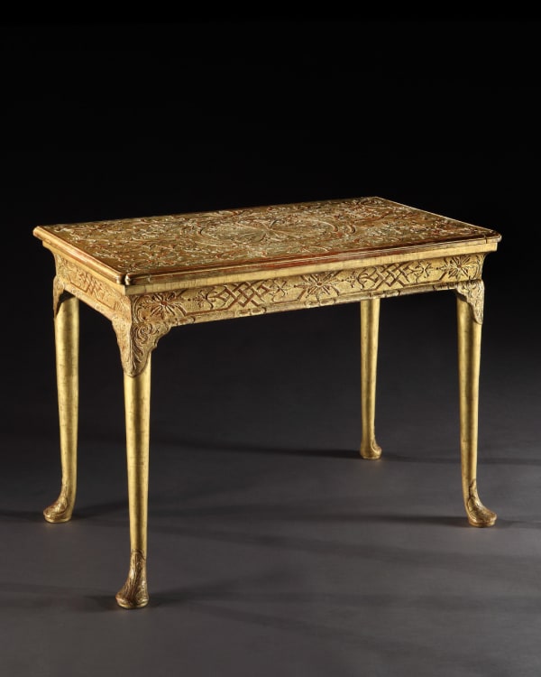 A GEORGE I GESSO TABLE