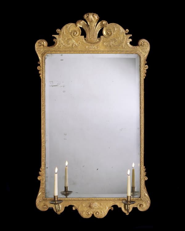 A GEORGE I GESSO MIRROR