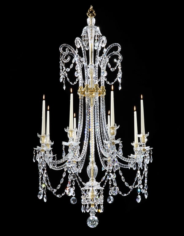 A GEORGE III CHANDELIER BY MOSES LAFOUNT, NO. 426