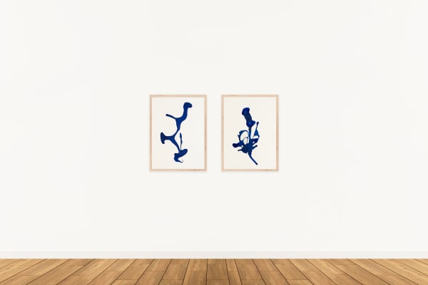 Clara Berta - Blue Configurations (Paper) Series Installation design: Swita Uancharoenkul (Courtesy: Ronewa Art Projects, 2022).