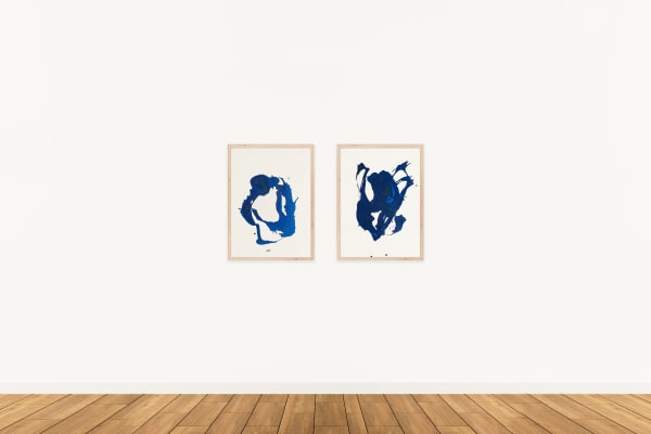 Clara Berta - Blue Configurations (Paper) Series Installation design: Swita Uancharoenkul (Courtesy: Ronewa Art Projects, 2022).