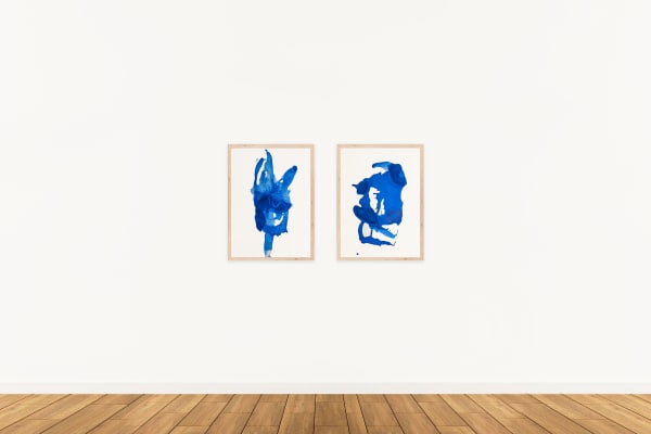 Clara Berta - Blue Configurations (Paper) Series Installation design: Swita Uancharoenkul (Courtesy: Ronewa Art Projects, 2022).