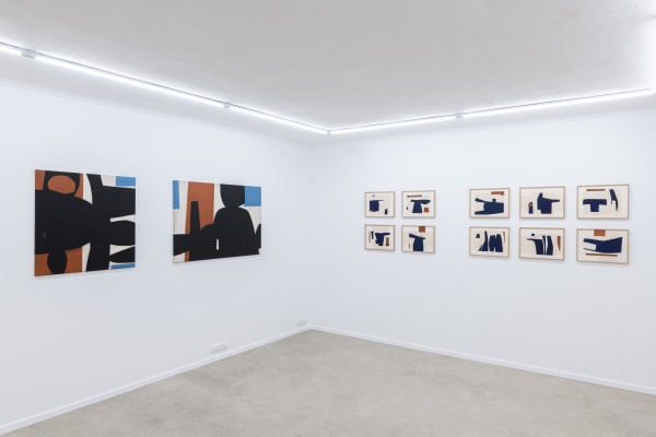 Installation view, Anne-Marie Fischer, Solo exhibition, "Blueprints", Ronewa Art Projects, Berlin, 2025. Image credit. Jeremy Knowles