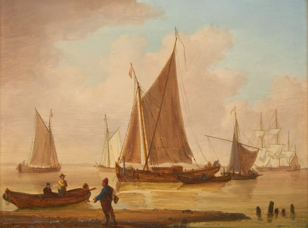 Fishing vessels in a calm, a pair