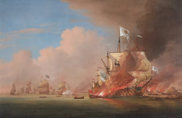 The Destruction of the 'Soleil Royal' at the Battle of La Hogue, 23 May, 1692