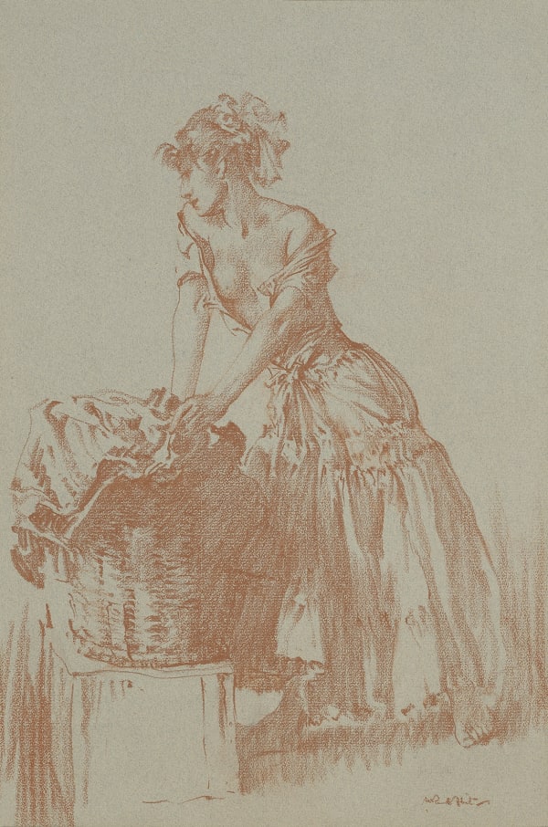 Sir William Russell Flint , RA, PRWS , Laundry day