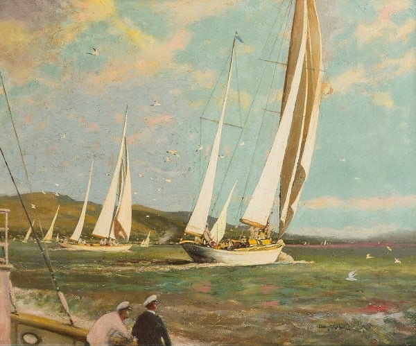 Yawls racing on the Clyde