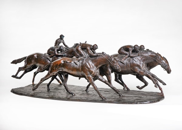 A group of five racehorses