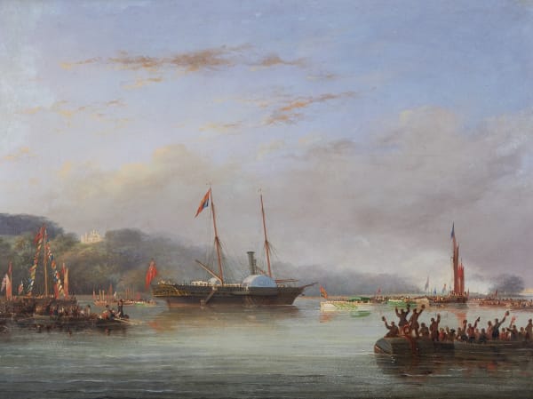 The first Victoria and Albert yacht off Plymouth