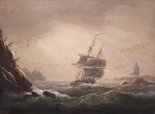 Thomas Luny , The brig Vixen off Halifax, Nova Scotia