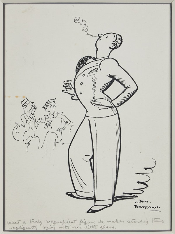 What a truly magnificent figure he makes standing there negligently toying with his little glass