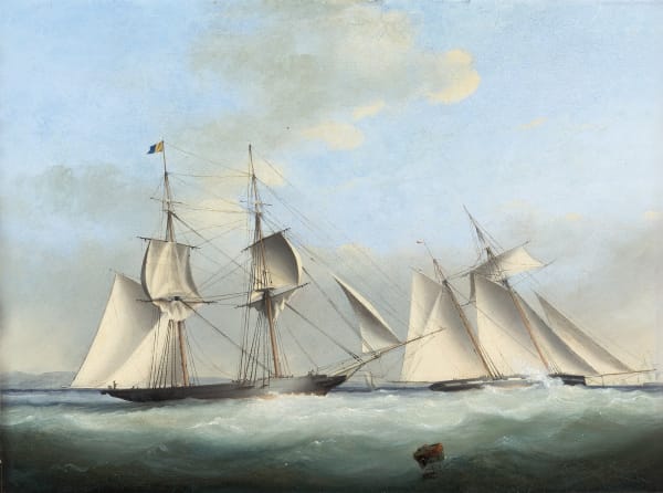 The celebrated ‘1000-guinea match’ between Lord Belfast’s brig Waterwich and Mr Talbot’s schooner Galatea in September 1834