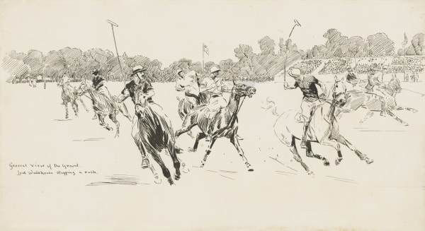 Lord Wodehouse stopping a rush: The 1921 Westchester Cup between USA and England at the Hurlingham Club, London