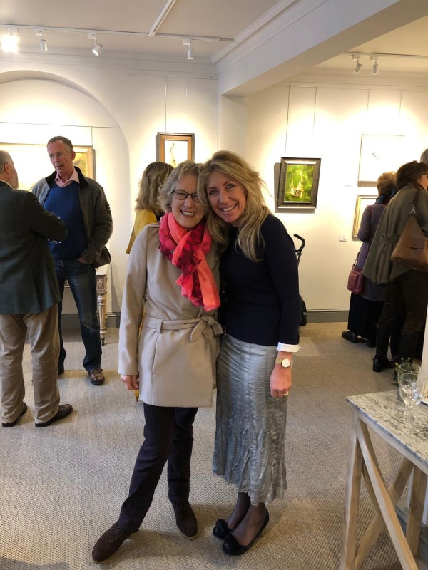 Mandy Shepherd at the private view of her latest exhibition in Petworth