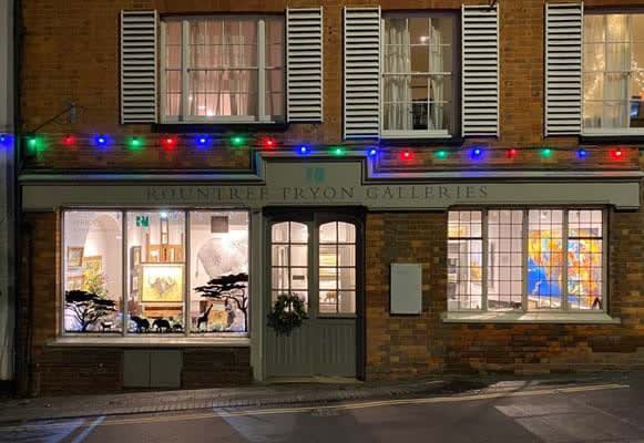 Festive lights bring cheer to art and antiques shops and galleries across the country