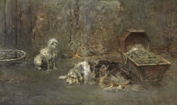 Sir George Pirie, HRA RSA PPRSA (1863-1946), By the Shepherd's Fire oil on canvas, around 1934-35, 74.9 x 124.4cm RSA Dsiploma Collection (Deposited 1936) 2000.094