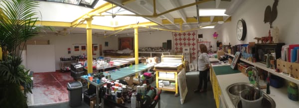 Barbara Rae in her Edinburgh studio