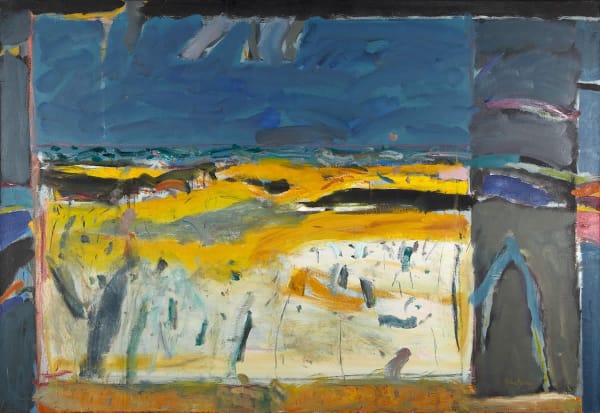 James Downie Robertson RSA (1931-2010) Dunes and Sea oil on canvas, around 1989, 126.8 x 185.4cm RSA Diploma Collection (Deposited 1989) 1992.444