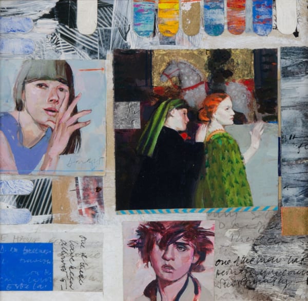 George Donald RSA, Old Correspondence, Mixed Media