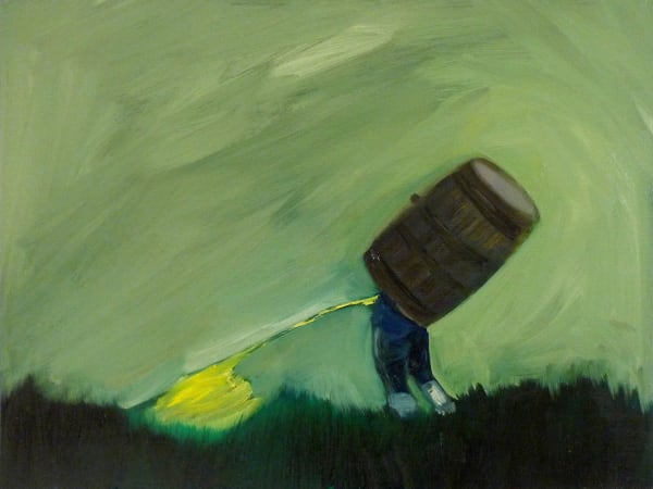 Giovanni Giacoia, Piss Warm and Drink Cold, 2013, Oil on Plywood