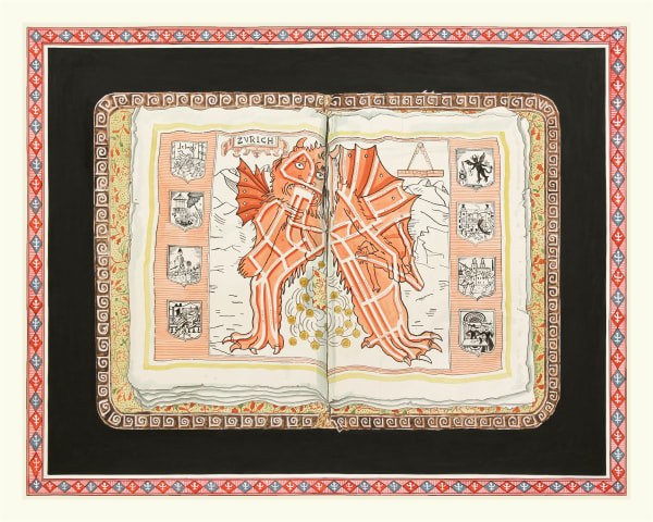 Adam Dant, Hellmouth Zurich, 2012, Ink on Paper