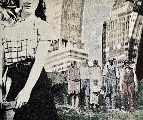 Elizabeth Stewart, The Uprooted, textile, cotton, 125 x 148 x 5 cm