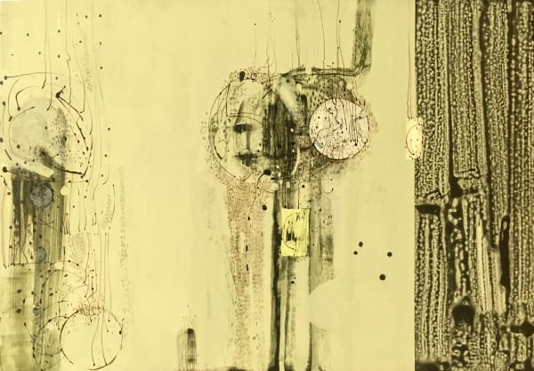 Iain Patterson, Entangled, acrylic on canvas mounted on board, 70 x 100 cm