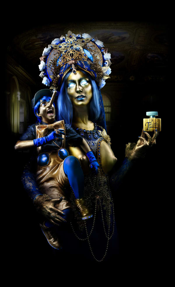 Rachel Maclean RSA (Elect), Fairy and Pic, limited edition digital archival print on arches velum museum rag paper, 95 x 156 cm