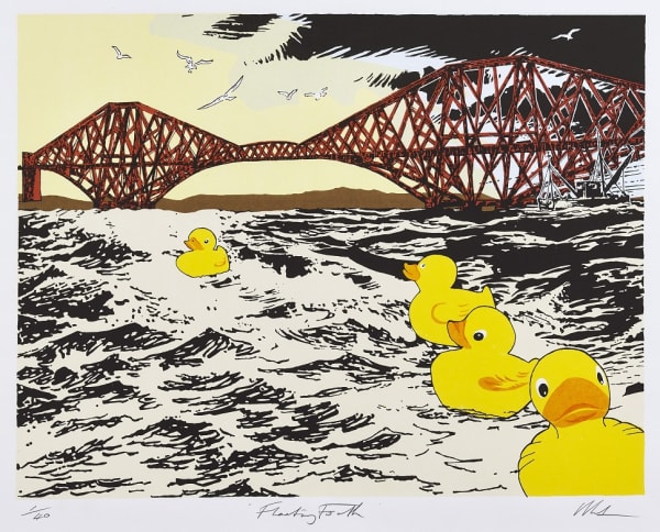 David Mach HRSA, Floating Forth, hand-finished screenprint, 40 x 50 cm, edition of 40