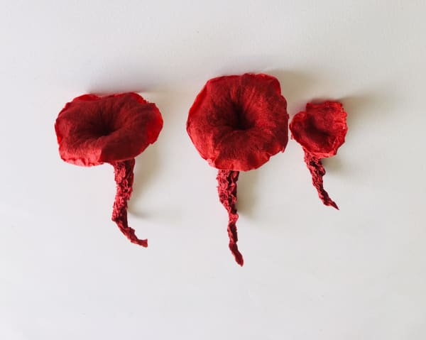 Jacki Parry RSA, Musas Rosas, 2019, cast handmade paper, 41 x 33 x 10 cm