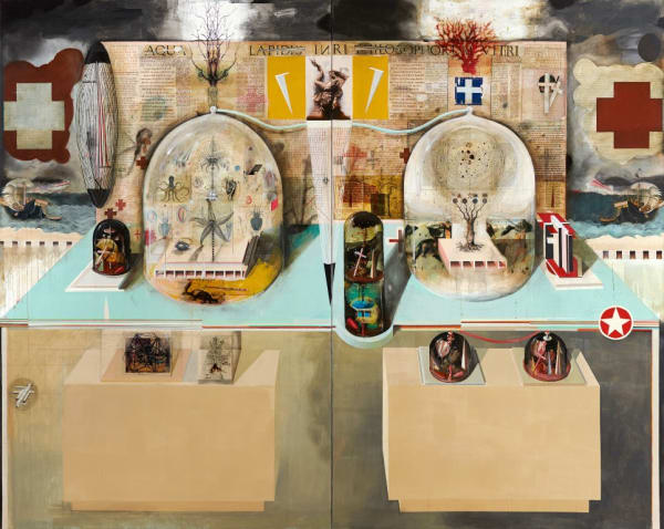 Ian Howard RSA, The Death of Magic, 2015, mixed media on canvas. 240 x 300cm