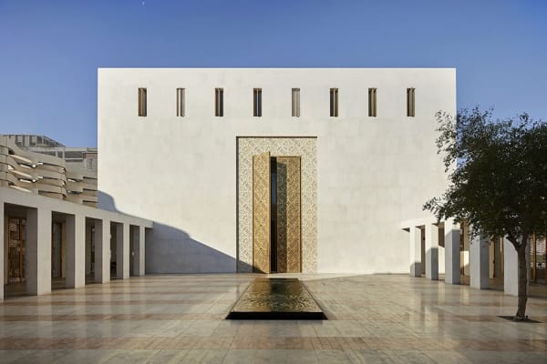 John McAslan RSA - John McAslan & Partners, Doha Mosque, Main Entrance to Prayer Hall from Courtyard