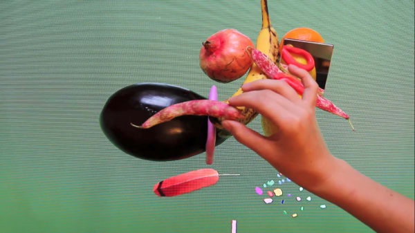 Stephanie Mann, Still Life with Pink Beans, 2015, film still