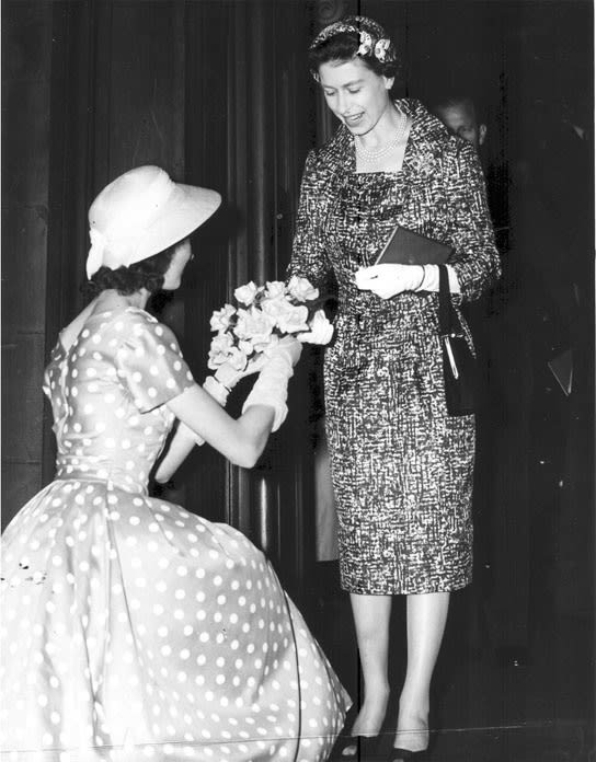 The Queen at the 1958 Annual Exhibition.