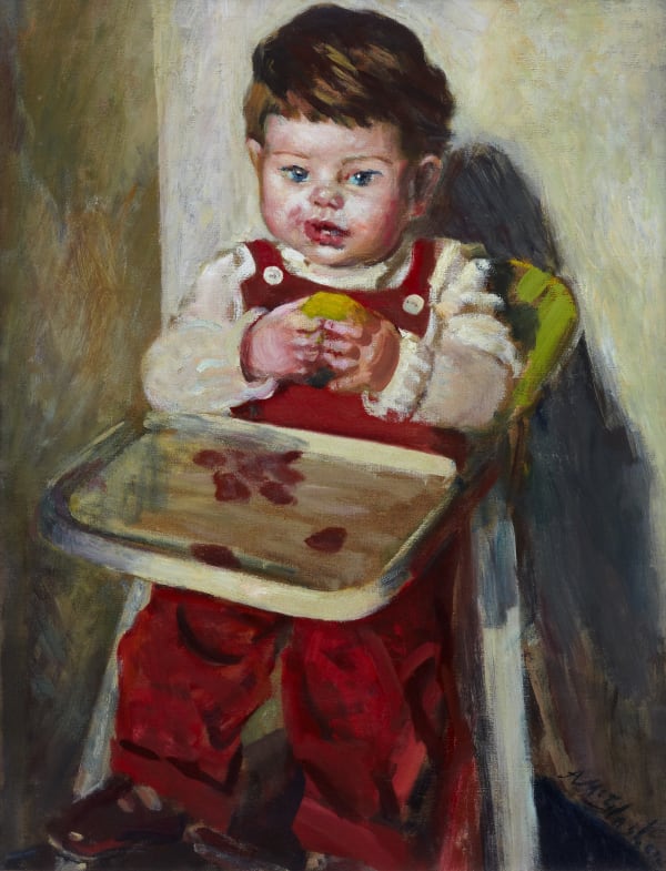 (Archibald A McGlashan): Child with apple . RSA Diploma Collection
