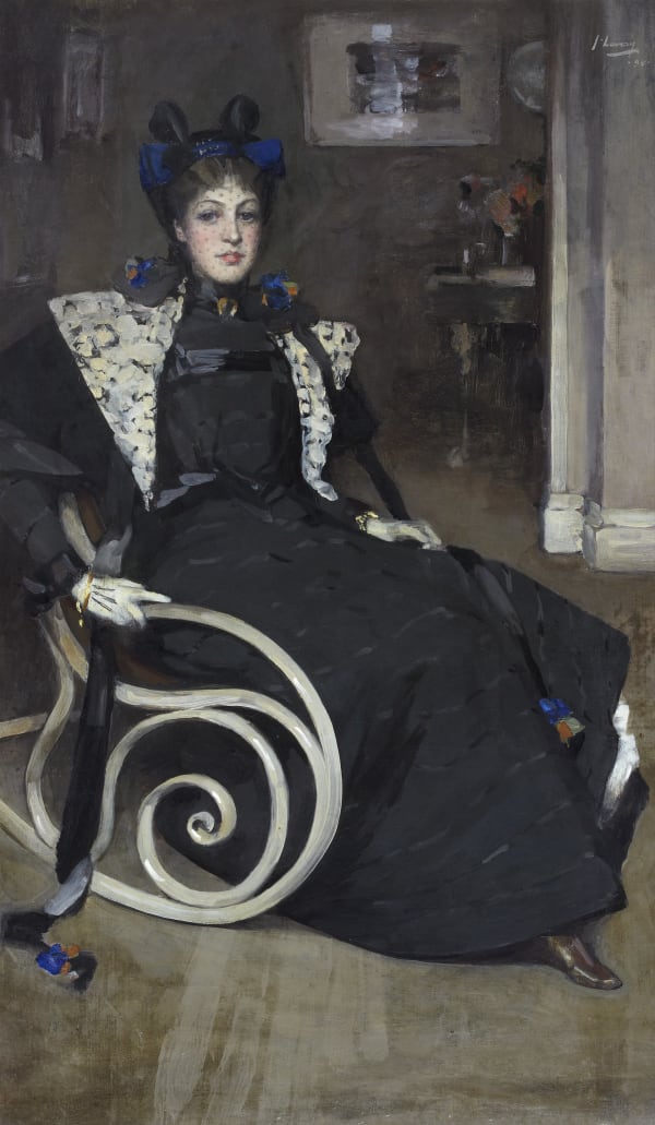 Sir John Lavery RSA - Portrait of Stephen Donoghue in the King's Colours, 1923