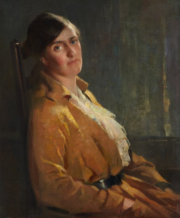 James Bell Anderson RSA (1886-1938), The Artist's Wife Oil on canvas, around 1917, 76.6 x 63.5cm RSA Diploma Collection (Deposited, 1938) 2000.03