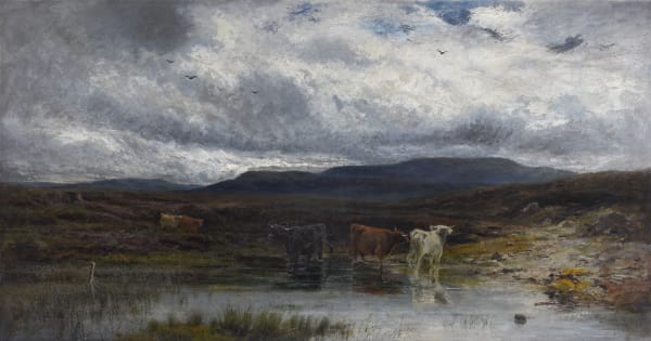 John Smart RSA (1838-99), Far From the Busy World oil on canvas, 1879, 85.1 x 155.6cm RSA Diploma Collection (Deposited, 1883) 2000.077