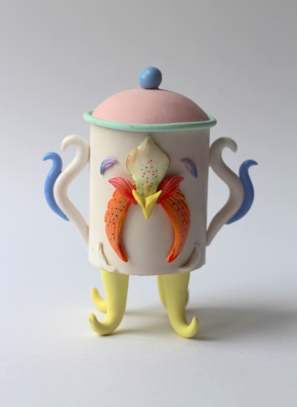 Hannah Lim, Orchid Snuff Bottle with Curly Legs, 2021